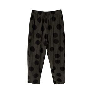 Uma Wang Pax Pants Linen Cotton Green Grey Dot Pull On Pockets Lagenlook Large